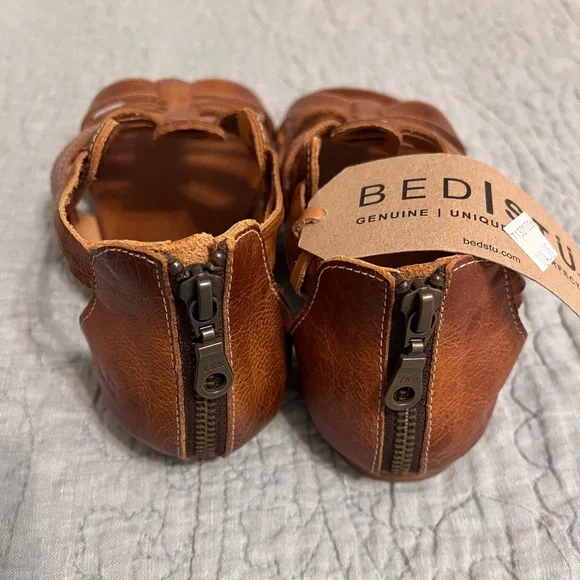 NWT Bed Stu Tan Strappy Leather Sandals - Picture 6 of 8